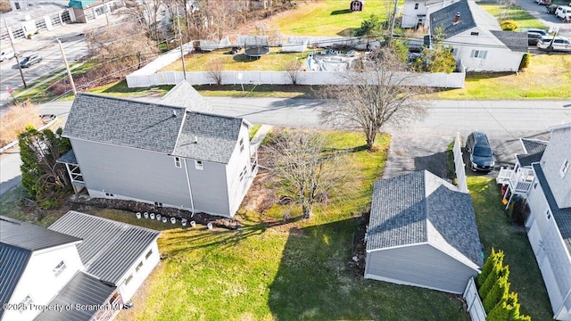 aerial view with a residential view