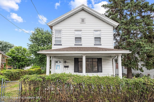 810 Pittston Ave, Scranton, PA 18505 - view of front of home featuring covered porch and a shingled roof