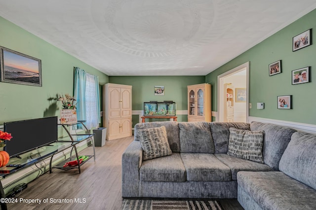 living room featuring hardwood / wood-style flooring