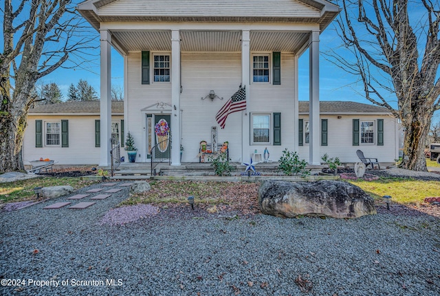 view of front of house with a porch