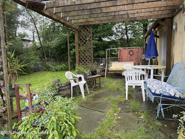 298 Crosstown Hwy, Union Dale, PA 18470 - fenced backyard with a pergola