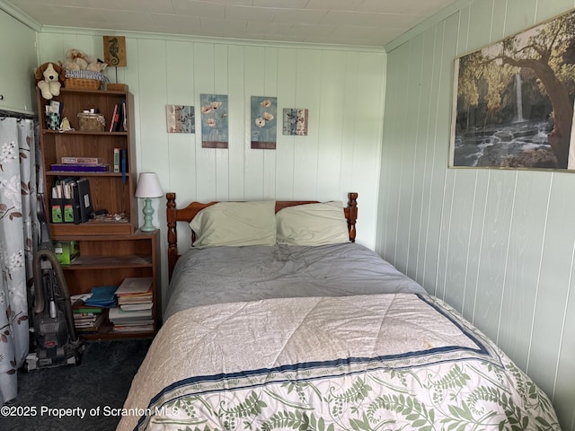 298 Crosstown Hwy, Union Dale, PA 18470 - bedroom featuring carpet floors and ornamental molding