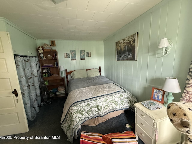 298 Crosstown Hwy, Union Dale, PA 18470 - bedroom with carpet and crown molding