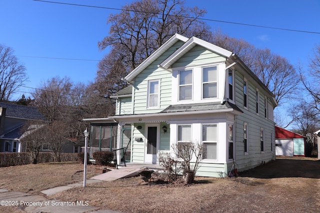 view of front of property with a porch