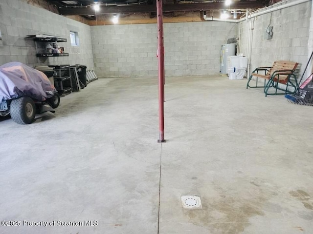 13 Hillside St Unit L 25, Nicholson, PA 18446 - unfinished below grade area featuring water heater and concrete block wall