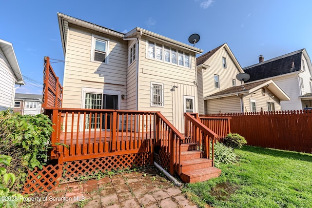 15 Leonard St, Wilkes-Barre, PA 18702 - rear view of property featuring a deck