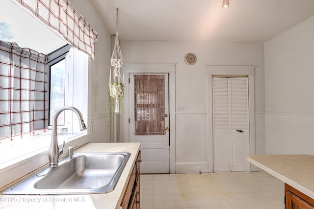 15 Leonard St, Wilkes-Barre, PA 18702 - kitchen featuring light countertops and tile patterned floors