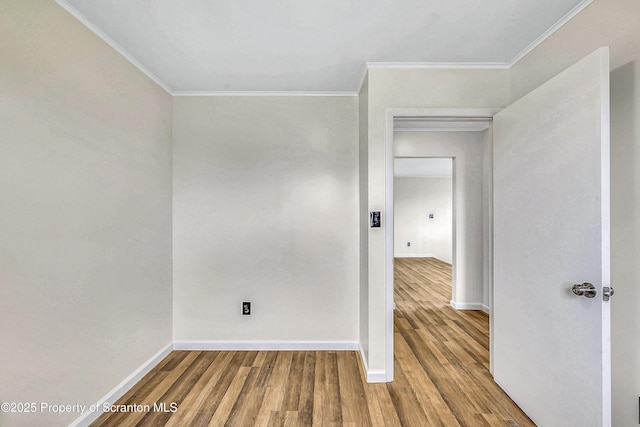 633 Connell St, Scranton, PA 18505 - spare room with ornamental molding and wood finished floors