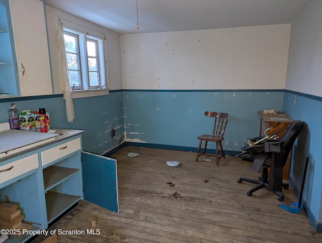 interior space featuring dark wood-type flooring