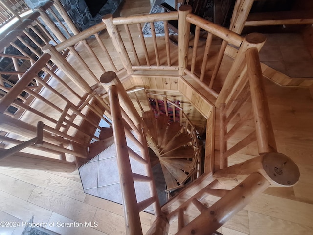 view of unfinished attic