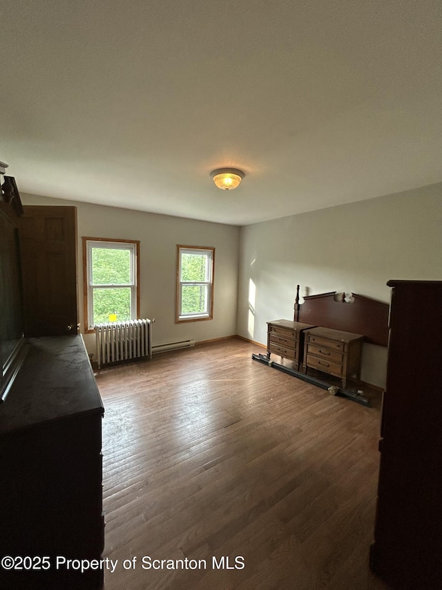 439 Old Union Rd, Equinunk, PA 18417 - bedroom featuring radiator heating unit and wood finished floors