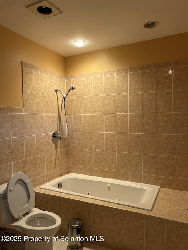 439 Old Union Rd, Equinunk, PA 18417 - full bath with tile walls and a combined bath / shower with jetted tub