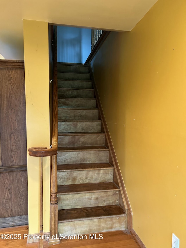 439 Old Union Rd, Equinunk, PA 18417 - staircase featuring baseboards