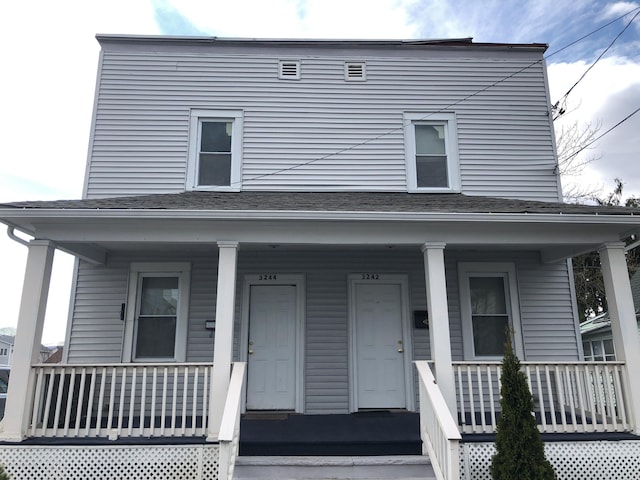 view of front of home with covered porch