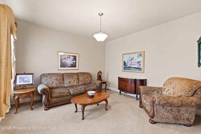 view of carpeted living room