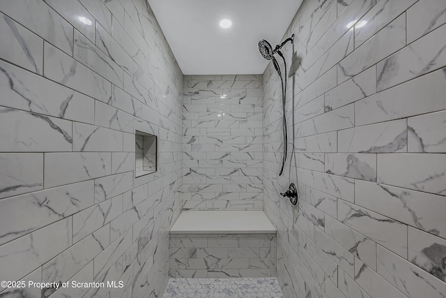 28 Holland Rd, Hawley, PA 18428 - bathroom with tiled shower