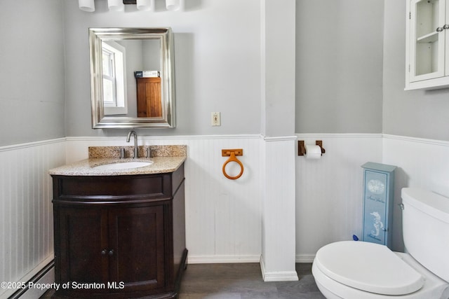 675 Apple Tree Rd, Harding, PA 18643 - bathroom featuring a wainscoted wall and vanity