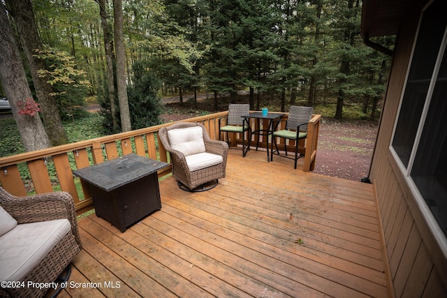 view of wooden terrace