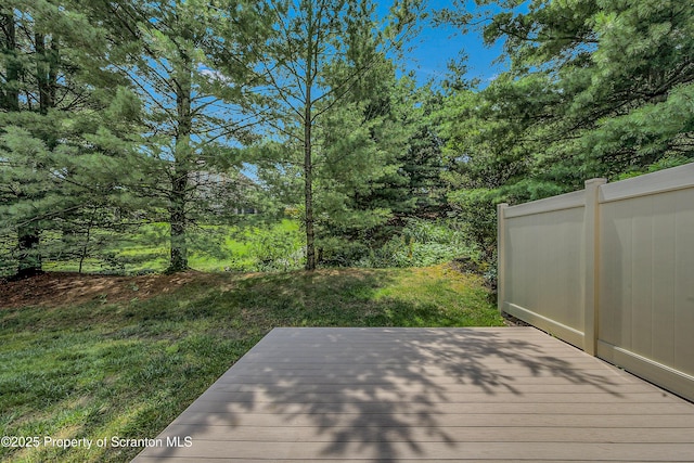 33 Hedge Row Run, Clarks Summit, PA 18411 - wooden deck featuring a lawn
