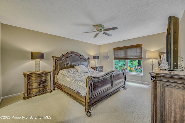 33 Hedge Row Run, Clarks Summit, PA 18411 - bedroom featuring light carpet, ceiling fan, and a textured ceiling