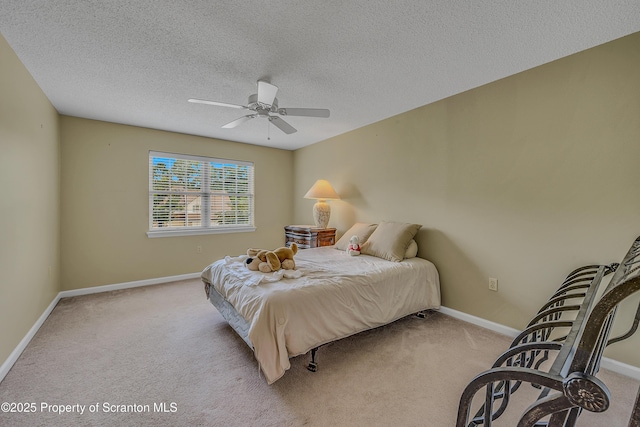 33 Hedge Row Run, Clarks Summit, PA 18411 - bedroom with carpet floors, a textured ceiling, and ceiling fan