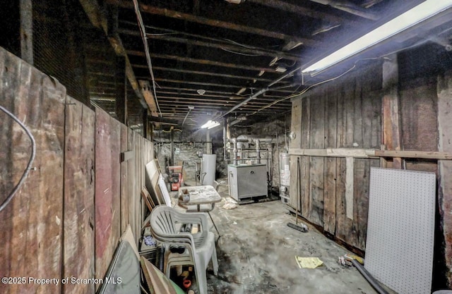 401-405 S Main Ave, Scranton, PA 18504 - unfinished basement featuring heating unit and gas water heater