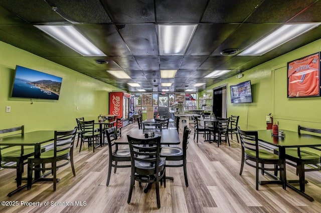 401-405 S Main Ave, Scranton, PA 18504 - dining area featuring a drop ceiling and wood finished floors
