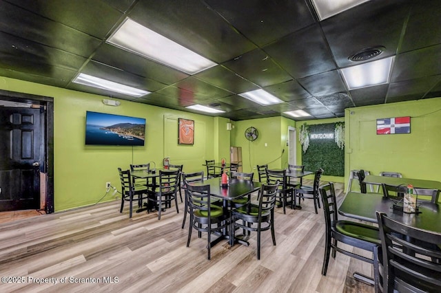 401-405 S Main Ave, Scranton, PA 18504 - dining area featuring a drop ceiling and wood finished floors