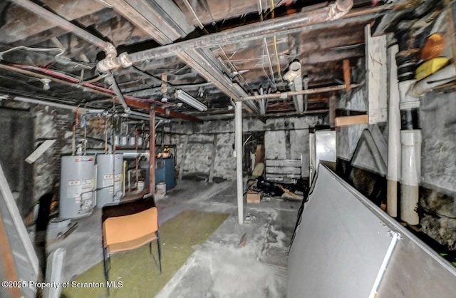 401-405 S Main Ave, Scranton, PA 18504 - unfinished basement featuring water heater