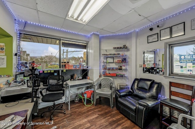 401-405 S Main Ave, Scranton, PA 18504 - home office featuring a drop ceiling and wood finished floors