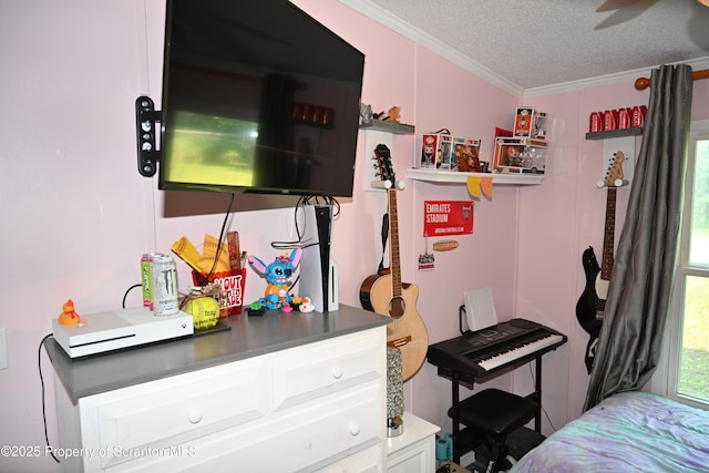 68 Spring St, Great Bend, PA 18821 - bedroom featuring crown molding and a textured ceiling