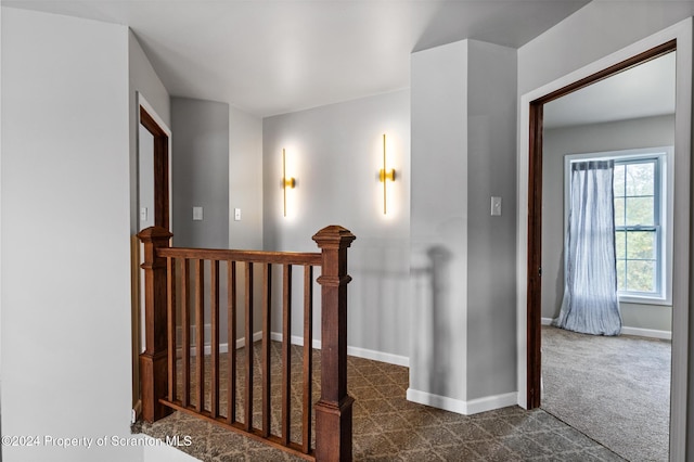 stairway with carpet