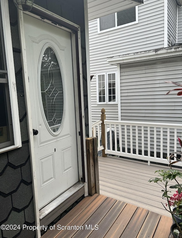 view of doorway to property