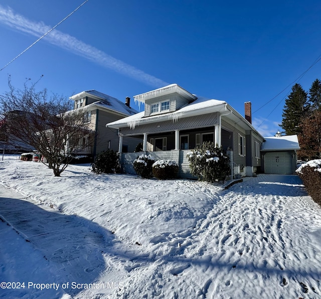 view of front of home with covered porch