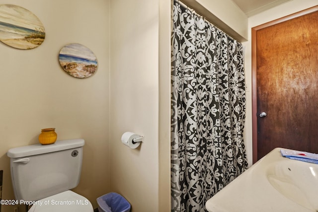 bathroom with sink and toilet