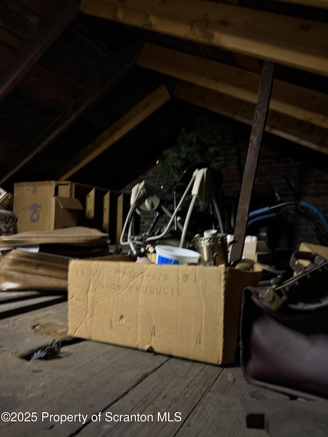 view of attic