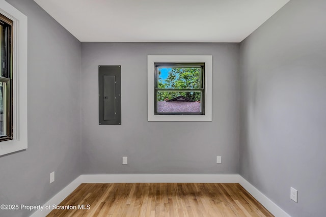 40 Honey Bear Rd, Lake Ariel, PA 18436 - unfurnished room with electric panel, baseboards, and wood finished floors