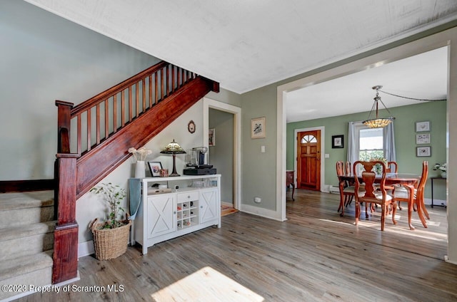 interior space featuring wood-type flooring