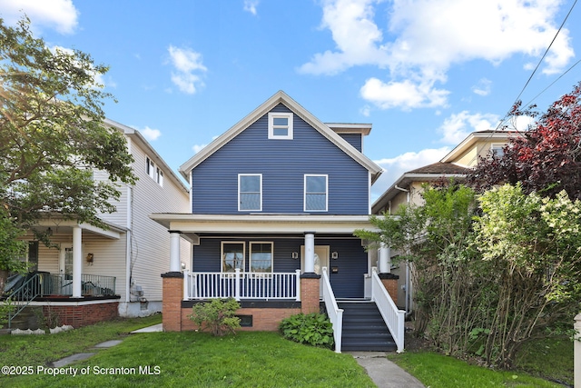 1210 N N Main Ave, Scranton, PA 18508 - american foursquare style home featuring covered porch and a front lawn
