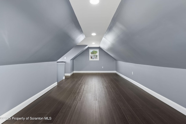 1210 N N Main Ave, Scranton, PA 18508 - additional living space featuring vaulted ceiling, wood finished floors, and recessed lighting