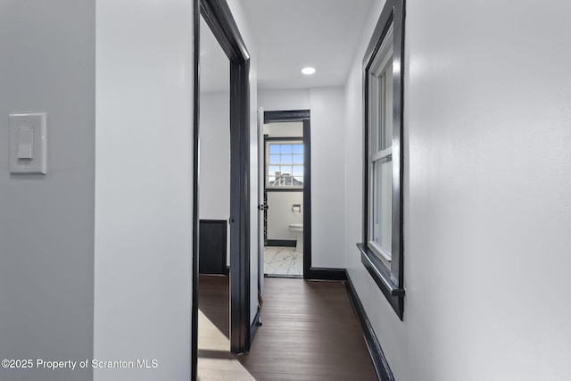 1210 N N Main Ave, Scranton, PA 18508 - corridor featuring dark wood-style flooring and recessed lighting