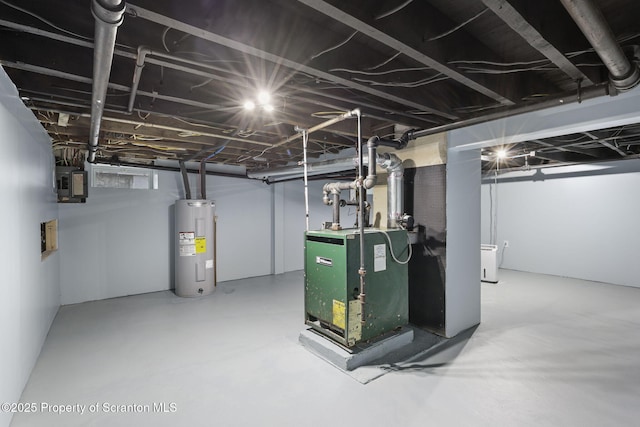 1210 N N Main Ave, Scranton, PA 18508 - basement with water heater and electric panel