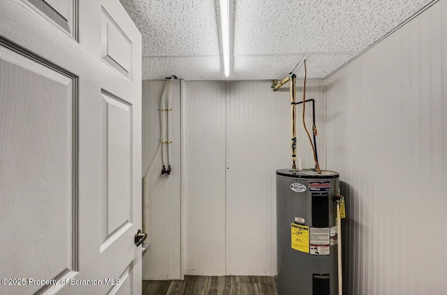 utility room featuring electric water heater