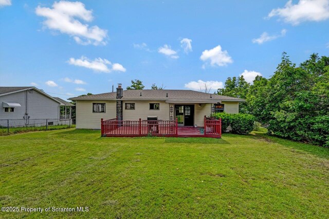 226 Linda Ln, Scranton, PA 18504 - rear view of property with a deck