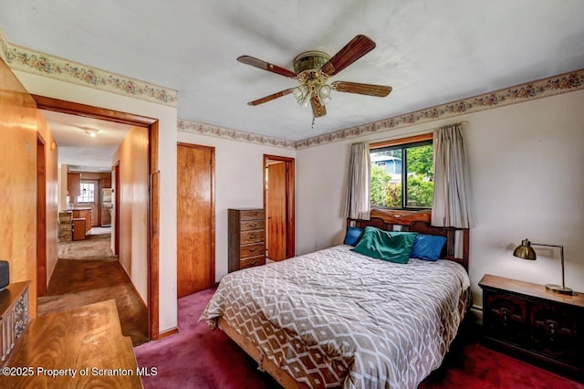 226 Linda Ln, Scranton, PA 18504 - bedroom featuring carpet floors and ceiling fan