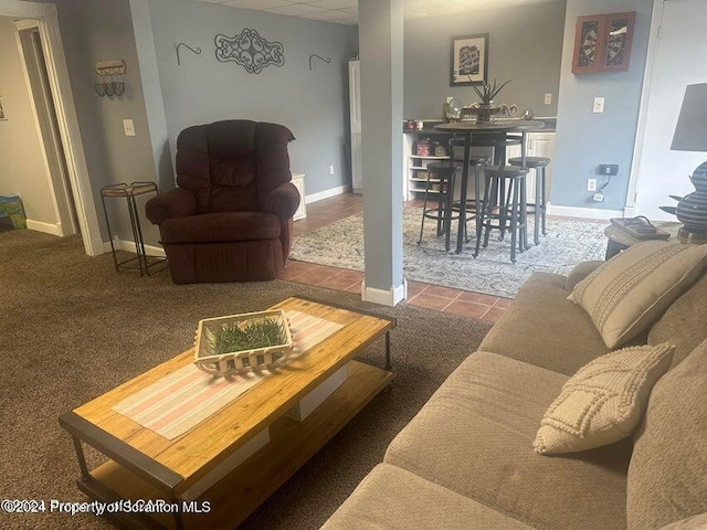 view of carpeted living room