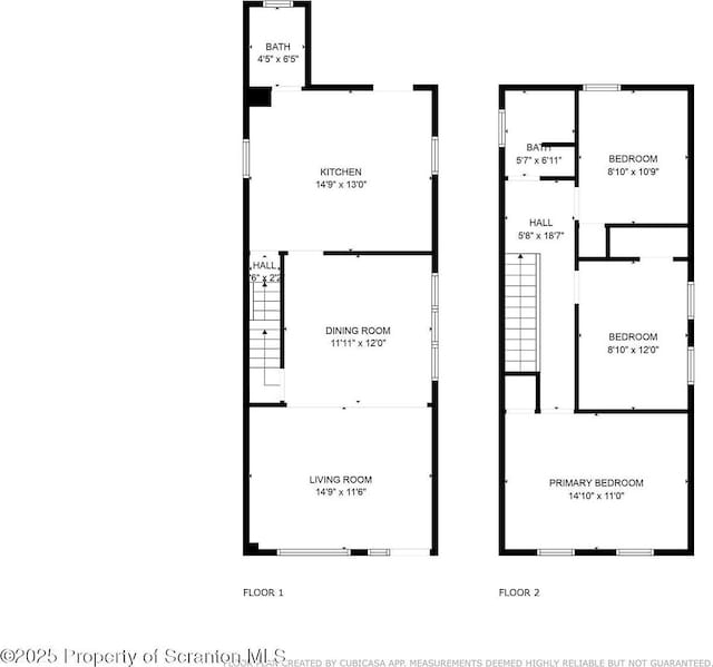 1324 Dartmouth St, Scranton, PA 18504 - view of home floor plan