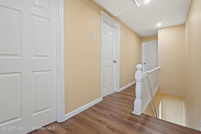 1324 Dartmouth St, Scranton, PA 18504 - corridor with an upstairs landing, wood finished floors, and recessed lighting
