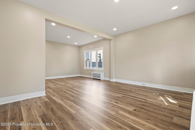 1324 Dartmouth St, Scranton, PA 18504 - empty room with wood finished floors and recessed lighting