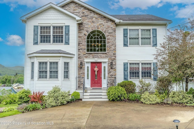 99 Elizabeth Ave, Hallstead, PA 18822 - traditional-style home featuring stone siding